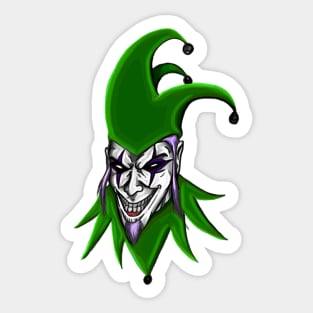 Evil Clown Jester Sticker